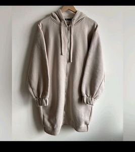 ZARA OVERSIZED LONG HOODIE DRESS. SIZE S AND M