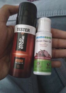 Wild Stone No Gas Deo & Mamaearth Onion Hair Oil