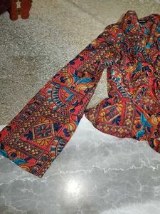 Printed Tie-Up Top