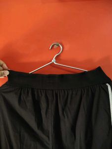 Black Track Pants with White Stripe