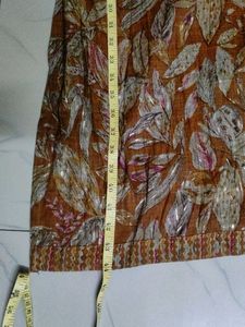 Elegant Brown Printed Kurta Set
