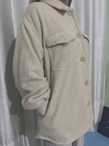 Cozy Beige Shacket Jacket