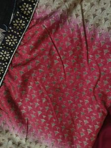 Elegant printed &amp; lace border Saree