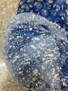 Unique Blue Textured Fabric Piece