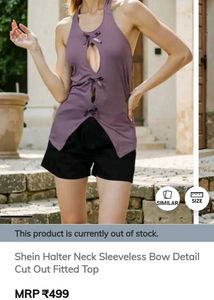 Halter Bow Cutout Top