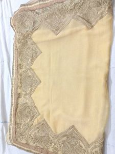 Elegant Gold Embroidered Saree