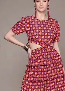 Ritukumar Label Tiered Dress Back Up Tieup