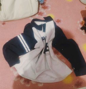 Navy &amp; White Long Sleeve Polo