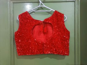 Red Sequin Blouse ✅