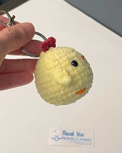 Crochet Chicken Keychain