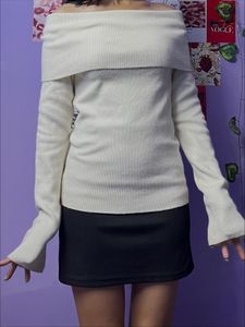 Off-Shoulder Knit Top