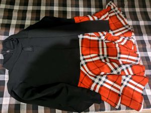 New Plaid Skirt Top