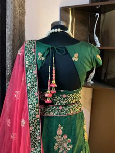 Green Embroidered Lehenga Choli