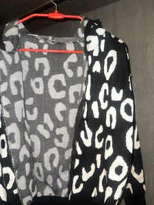 Animal Print Zip-Up Hoodie Jacket