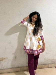 V Neck Ethnic Kurti