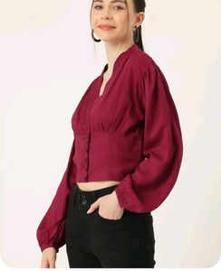Chic Maroon Crop Top