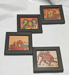 Framed Indian Art (Set of 4)