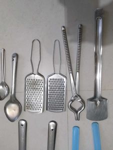 spoon combo steel,bowl ,sansi,dhup dani,