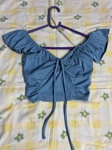 Little box Blue Crop Top