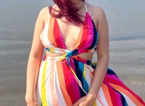 V-Neck Empire Dress