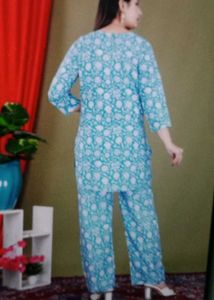 Sky Blue Colour Pant Shirt / Coord Set