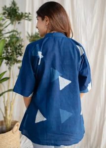Blue Geometric Print Tunic