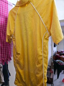 Vintage Yellow Polo Shirt + Kurta Combo