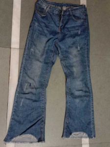 Distressed Flare Jeans