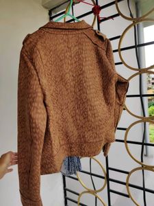 Premium Suede Jacket With Zipper Detail