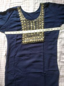 Elegant Navy Blue Kurta Set
