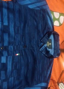 Stylish Blue Patterned Shirt