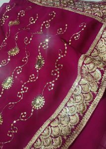 Elegant Maroon Saree