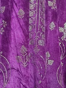 Elegant Purple velvet Kurta Set