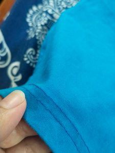 Blue Knit Lounge Shorts