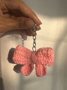 Crochet Bow Keychain