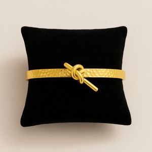 Anti Tarnished Gold Knot Bangle Bracelet