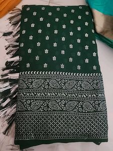 New Green Silver Combination Silk Saree