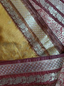 Elegant Yellow &amp; Red Saree