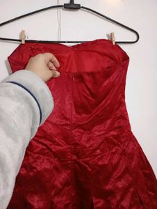 Dress. Cherry Red Colour Dress