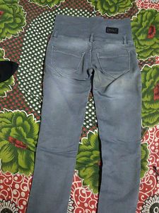 High Waist Grey Jeans