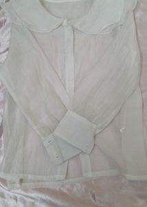Peter Pan Organza White Shirt