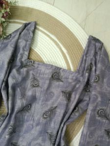 🆕 Peacock Print Corset short kurti ✨🎀