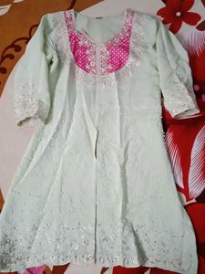 Elegant Beads embroidery kurta set