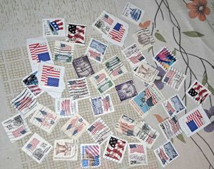 STAMPS : Rare Set USA Flag + StatueOfLibery