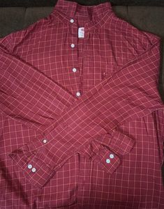 Levi&#39;s Maroon Plaid Shirt