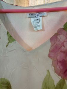 Floral Chiffon Overlay Dress
