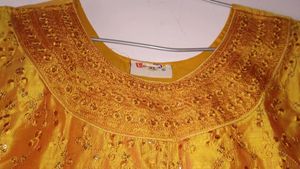 New Mustard Chinkari Kurti