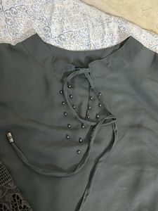 Grey Formal Casual Top