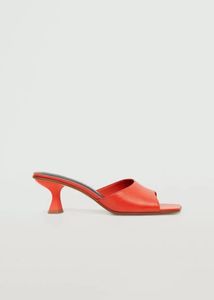 MANGO Orange Block Heels