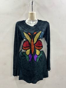 Butterfly Applique Velvet Tunic
